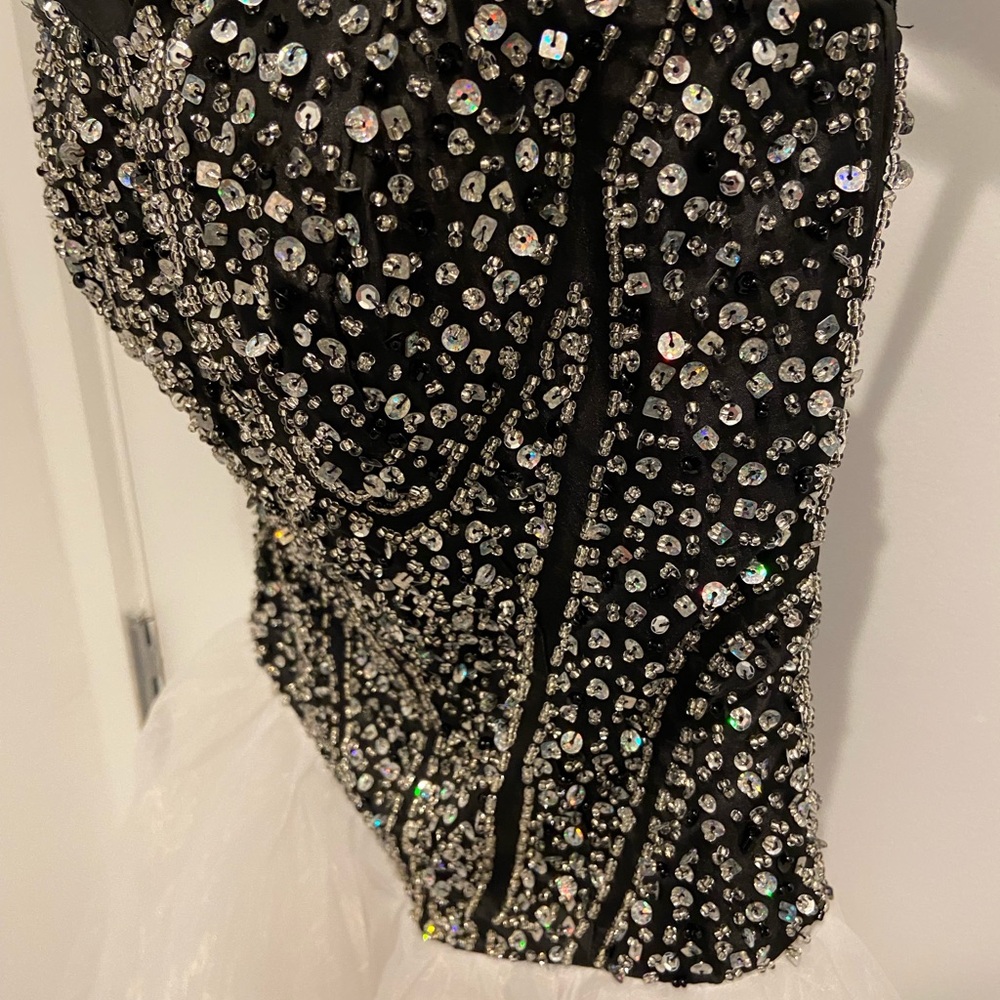 Vintage Beaded/Sequin Strapless Party Dress - Picture 3 of 14